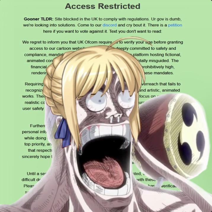 July 25th, 2025 tweet by @TypeRamza X user @TypeRamza tweeted a meme about the UK banning R34 and other adult sites, gathering over 80,000 likes in a day.
