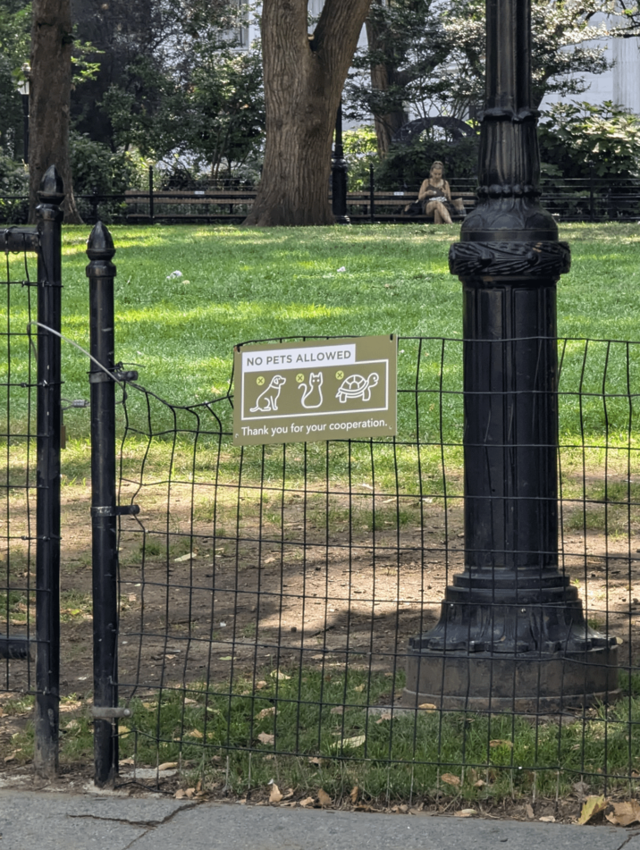 NO PETS ALLOWED Thank you for your cooperation.