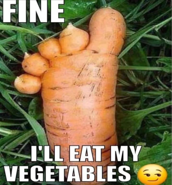 FINE I'LL EAT MY VEGETABLES