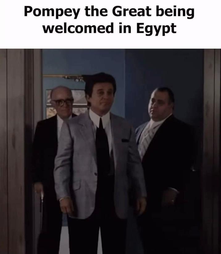 Pompey the Great being welcomed in Egypt