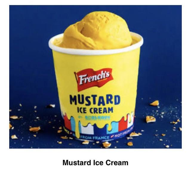 French's MUSTARD ICE CREAM FROM FRANCE HOT FRO Mustard Ice Cream