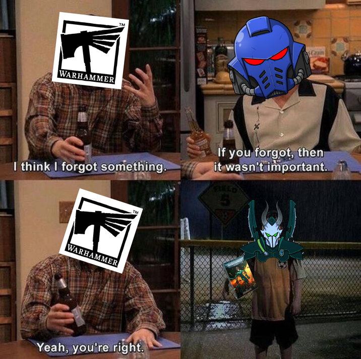 TM WARHAMMER 000 800 Grain I think I forgot something. If you forgot, then it wasn't important. FIELD 5 WARHAMMER TM WARHAMMER Yeah, you're right. DRUKHARI