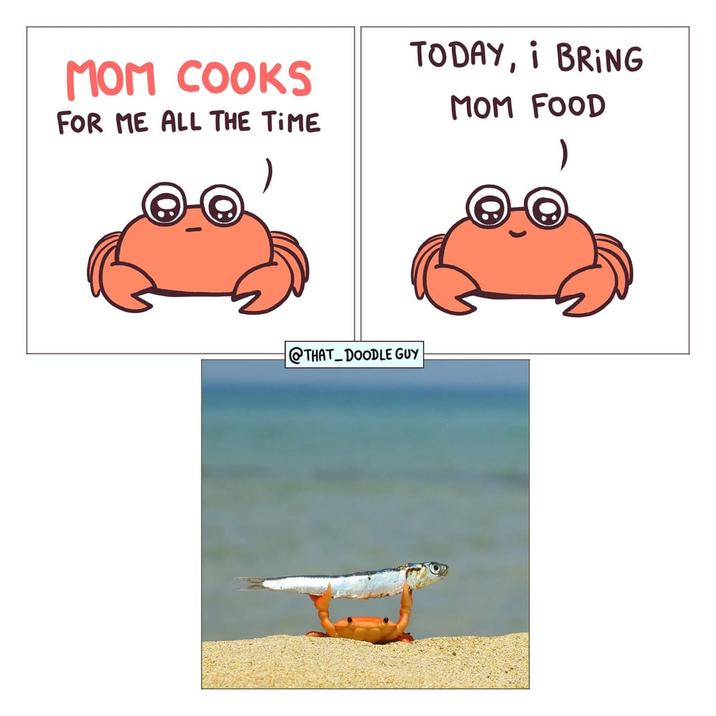 MOM COOKS FOR ME ALL THE TIME TODAY, I BRING MOM FOOD @THAT DOODLE GUY