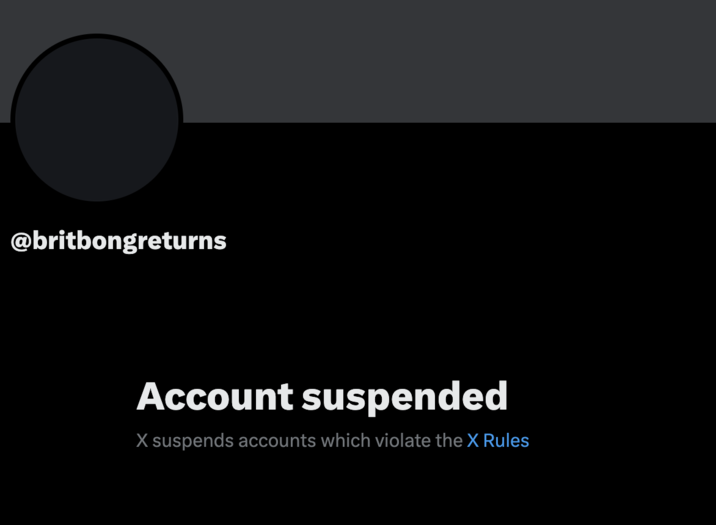 Britbong Banned From X @britbongreturns Account suspended X suspends accounts which violate the X Rules