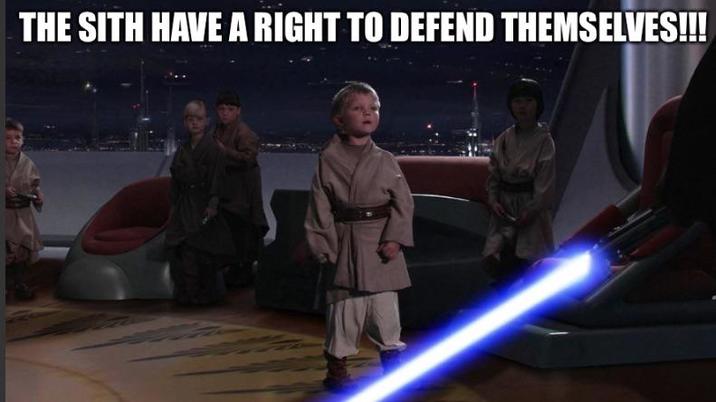 THE SITH HAVE A RIGHT TO DEFEND THEMSELVES!!!