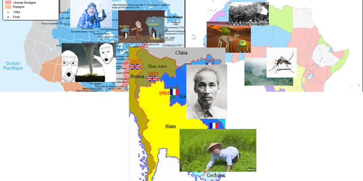 Grande-Bretagne Espagne • Villes + Forts Océan Pacifique Fort de la C Fort La Bic Fort La Jonquière (1751) Fort Es Fort P (Baie d'Hudson) Francais de 1684 à 1714 pris par les Anglais de re-pris par les Francais en 1782 Terre-Neuve parles Canada Québec Fort La Reine Fort Caministigoyan Fort Saint-Charles (17321 → Fort Saint-Pierre Fort La Pointe (1665) Plaisance (1662) Louisburg (1719) teresse de Louisbourg Gaspareaux (1751) oyal (1605) uet (1613) Fort L'Huillier, (1700) End Michillimane France Fort Carillon (1757) tneuf Fort Machaut (1754) Fort Rouillé (1750) Detroit China t-Joseph (160 Fort Miami (16 Fort Rosalie atenon (1717) artres ssiac (1757) omption (1735 e Tombecbé (1 Toulouse (175 Fort St. Jean Baptiste (1719) Mobile (1702) Fort Baton-Rouge (1730) Fort La Pointe Coupée Burma Shan states 1893 1904 Siam Cochi