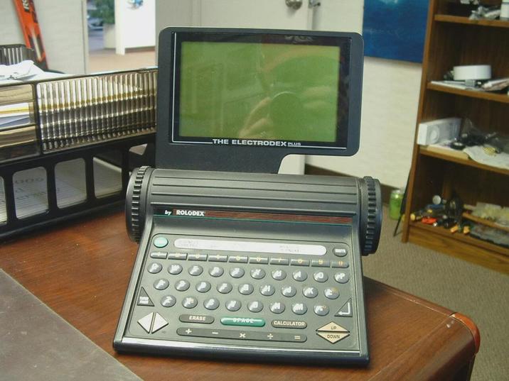 by ROLODEX THE ELECTRODEX PLUS ERASE SPAGE CALCULATOR UP X DOWN