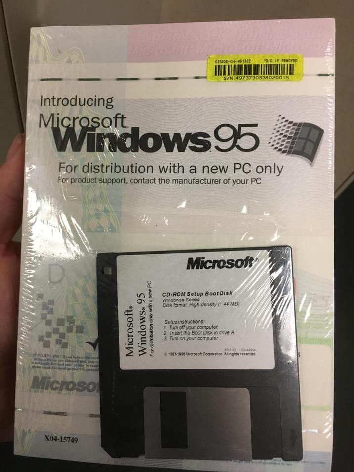 Introducing Microsoft Microsoft Microsoft Microsoft Microsoft Microso OS3802-OH-MS1322 VOID IF REMOVED S/N:4973730S38020015 Windows 95 For distribution with a new PC only For product support, contact the manufacturer of your PC IS IT GENUINE! If you believe this certi or the software you obtained with your s is not legally licensed and for may be count please email Microsoft at piracy microso Microso Microsoft® For distribution only with a new PC Windows® 95 Microsoft CD-ROM Setup Boot Disk Windows® Series Disk format: High-density (1.44 MB) Setup Instructions: 1. Turn off your computer. 2. Insert the Boot Disk in drive A Turn on your computer 5787-05 030-44984 1981-1996 Microsoft Corporation. All rights reserved. X04-15749 ye ga na Mricity prohibited by law