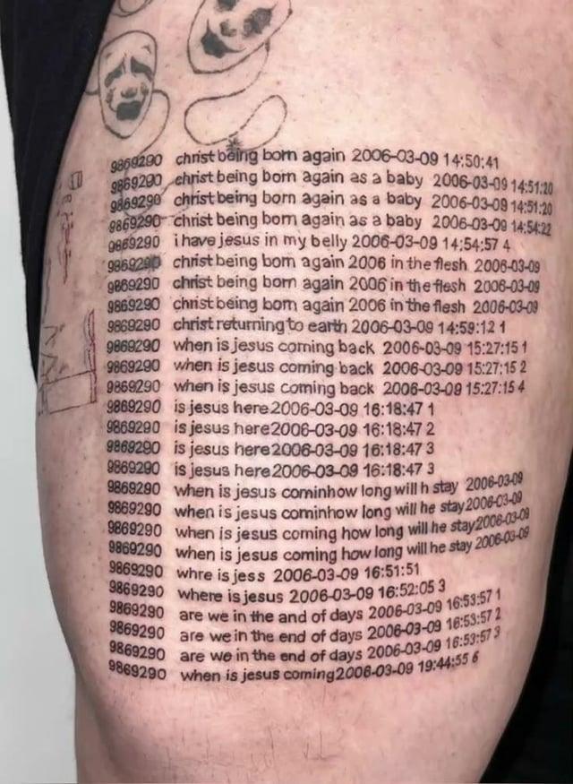 9869290 christ being born again 2006-03-09 14:50:41 9869290 christ being born again as a baby 2006-03-09 14:51:20 9869290 christ being born again as a baby 2006-03-09 14:51:20 9869290 christ being bom again as a baby 2006-03-09 14:54:22 9869290 i have jesus in my belly 2006-03-09 14:54:57 4 9869290 christ being bom again 2006 in the flesh 2006-03-09 9869290 christ being born again 2006 in the flesh 2006-03-09 9869290 christ being bom again 2006 in the flesh 2006-03-09 9869290 christ returning to earth 2006-03-09 14:59:12 1 9869290 when is jesus coming back 2006-03-09 15:27:151 9869290 when is jesus coming back 2006-03-09 15:27:15 2 9869290 when is jesus coming back 2006-03-09 15:27:154 9869290 is jesus here 2006-03-09 16:18:47 1 9869290 is jesus here 2006-03-09 16:18:47 2 9869290 is jesus here 2006-03-09 16:18:47 3 9869290 is jesus here 2006-03-09 16:18:47 3 9869290 when is jesus cominhow long will h stay 2006-03-09 9869290 when is jesus cominhow long will he stay 2006-03-09 9869290 when is jesus coming how long will he stay 2006-03-09 9869290 when is jesus coming how long will he stay 2006-03-09 9869290 whre is jess 2006-03-09 16:51:51 9869290 where is jesus 2006-03-09 16:52:05 3 9869290 are we in the and of days 2006-03-09 16:53:57 1 9869290 are we in the end of days 2006-03-09 16:53:573 9869290 are we in the end of days 2006-03-09 16:53:57 2 9869290 when is jesus coming 2006-03-09 19:44:55 6