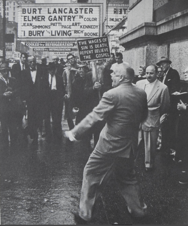 BURT LANCASTER ELMER GANTRY" IN COLOR JEAN PATTI ART SIMMONS "PAGE KENNEDY I BURY LIVING RICH THE COOLED by REFRIGERATION COOLED by REFRIGERATION BOONE THE WAGES OF SIN IS DEATH. HOLD BACK NIGHT REPENT BELIEVE THE GOSPEL YO RIT