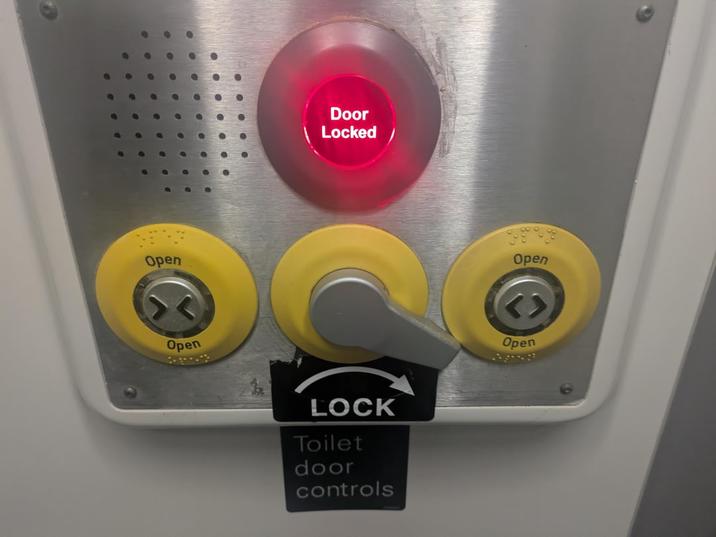 9 Door Locked Open Open LOCK Toilet door controls Open <> Open 6