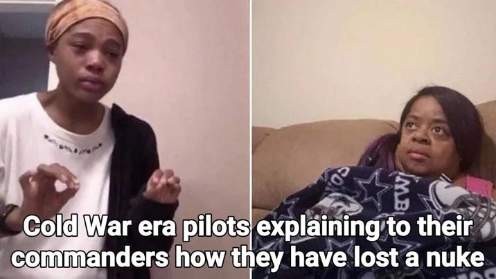 MB Cold War era pilots explaining to their commanders how they have lost a nuke