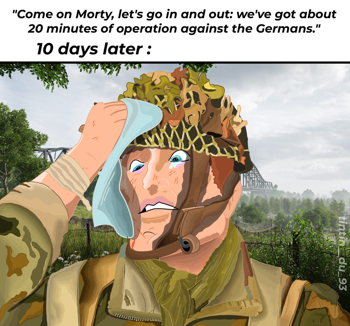 "Come on Morty, let's go in and out: we've got about 20 minutes of operation against the Germans." 10 days later: ་ แล tintin_du_93