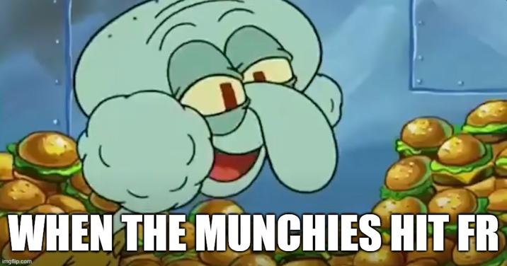 WHEN THE MUNCHIES HIT FR imgflip.com