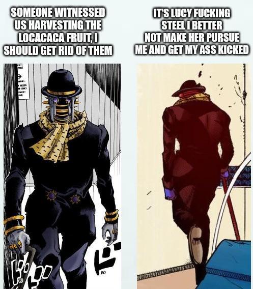 SOMEONE WITNESSED US HARVESTING THE LOCACACA FRUIT,I SHOULD GET RID OF THEM IT'S LUCY F------ STEEL I BETTER NOT MAKE HER PURSUE ME AND GET MY ASS KICKED