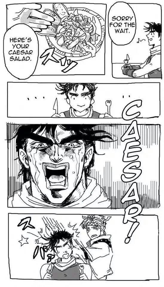 HERE'S YOUR CAESAR SALAD. SORRY FOR THE WAIT. 10% M C A