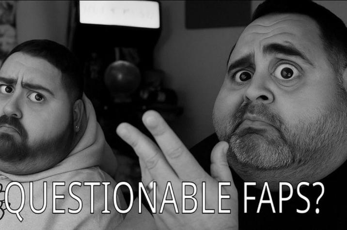 A "photoshopped":https://knowyourmeme.com/memes/sites/photoshop and "AI-generated image":https://knowyourmeme.com/memes/cultures/ai-art of "Twitch":https://knowyourmeme.com/memes/sites/twitch streamer LosPollosTV and his dad with text reading, "Questionable Faps?"