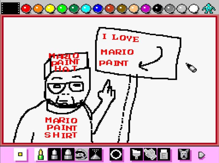 MARTO DAINT I LOVE MARIO PAINT B MARIO PAINT SHIRT E