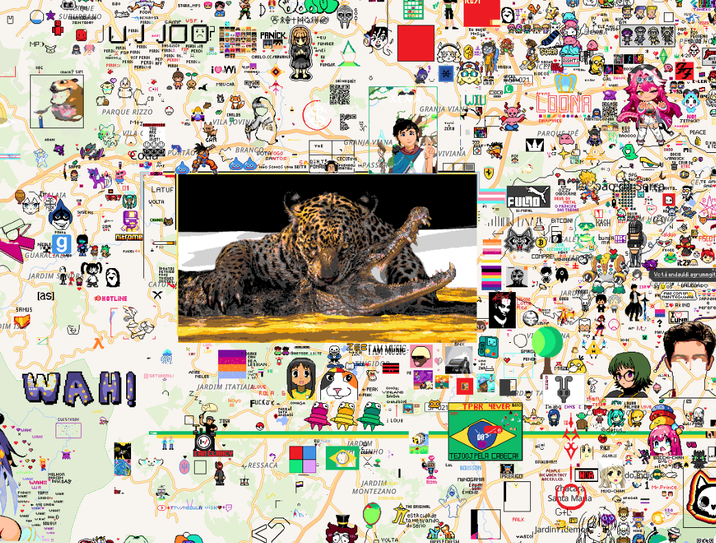 the biggest project in São Paulo( until now) An example of Wplace art. The art is located in Sao Paulo.
