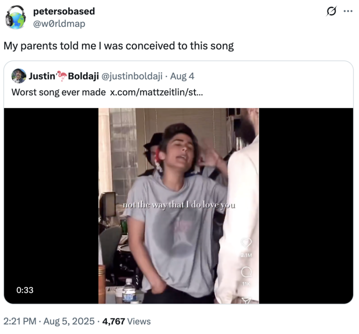 A "quote-tweet":https://knowyourmeme.com/memes/quote-retweets-qrts about "Home" by Edward Sharpe and the Magnetic Zeros, seen singing, "Alabama, Arkansas," on an NPR Tiny Desk Concert in 2009.