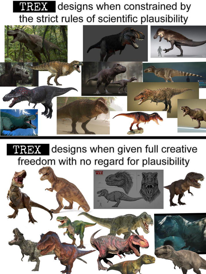 TREX designs when constrained by the strict rules of scientific plausibility TREX designs when given full creative freedom with no regard for plausibility PRIMITIVE WAR