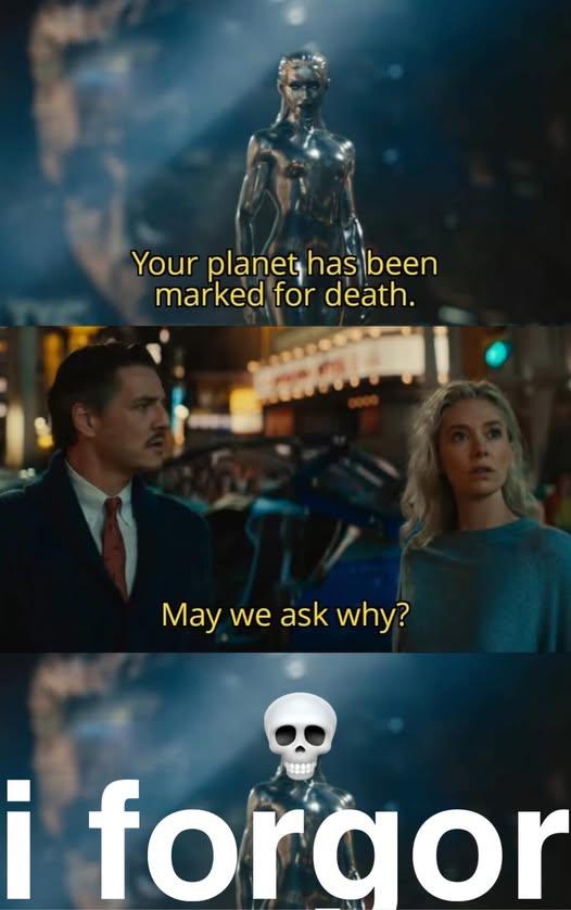 Your planet has been marked for death. 0000 May we ask why? i forgor