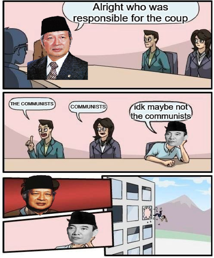 Alright who was responsible for the coup THE COMMUNISTS COMMUNISTS idk maybe not the communists