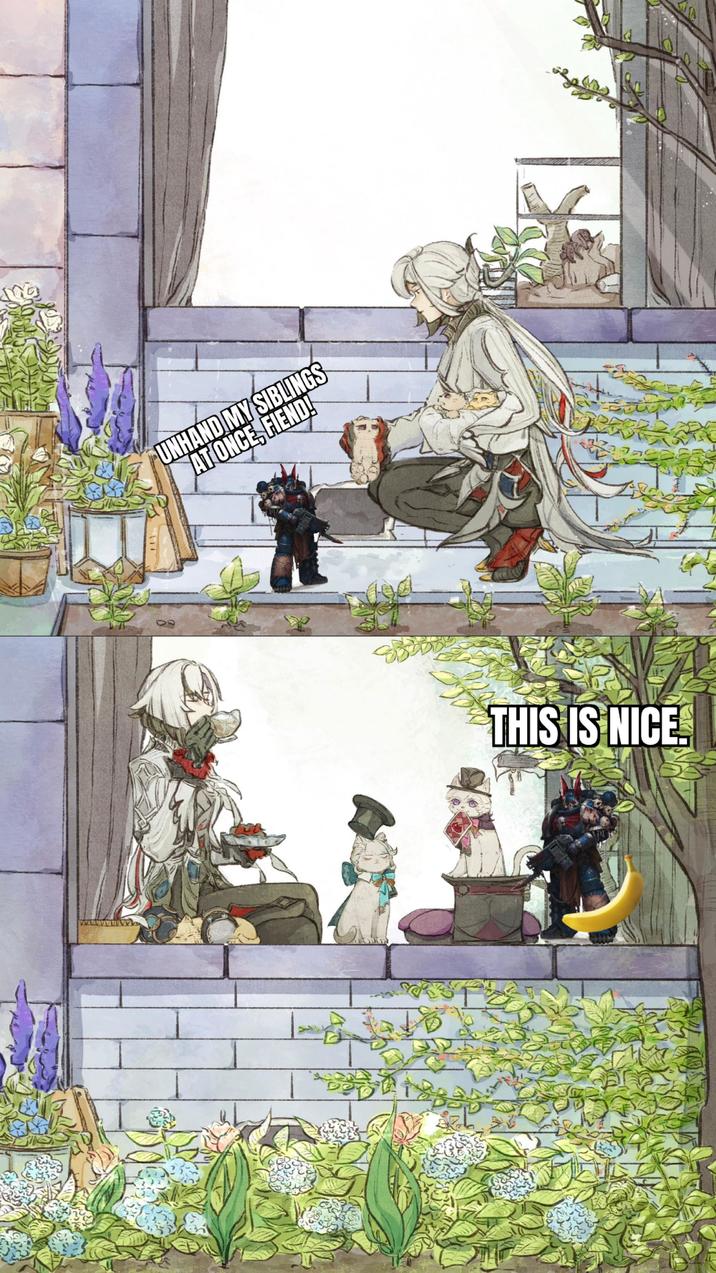 UNHAND MY SIBLINGS AT ONCE, FIEND! D THIS IS NICE.