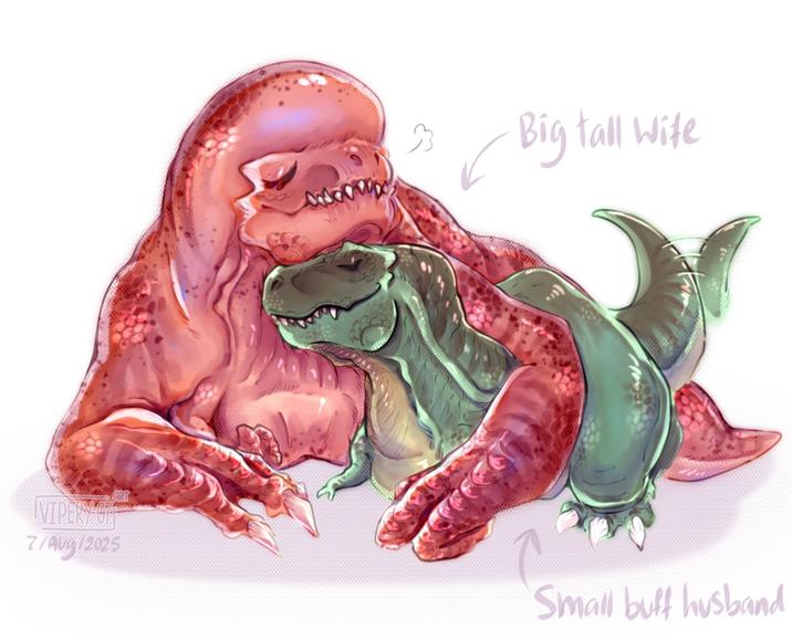 Big tall Wife VIPERY 071 7/Aug/2025 Small buff husband