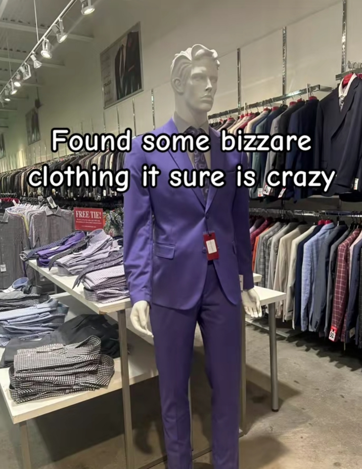 Found some bizzare clothing it sure is crazy FREE TIE!