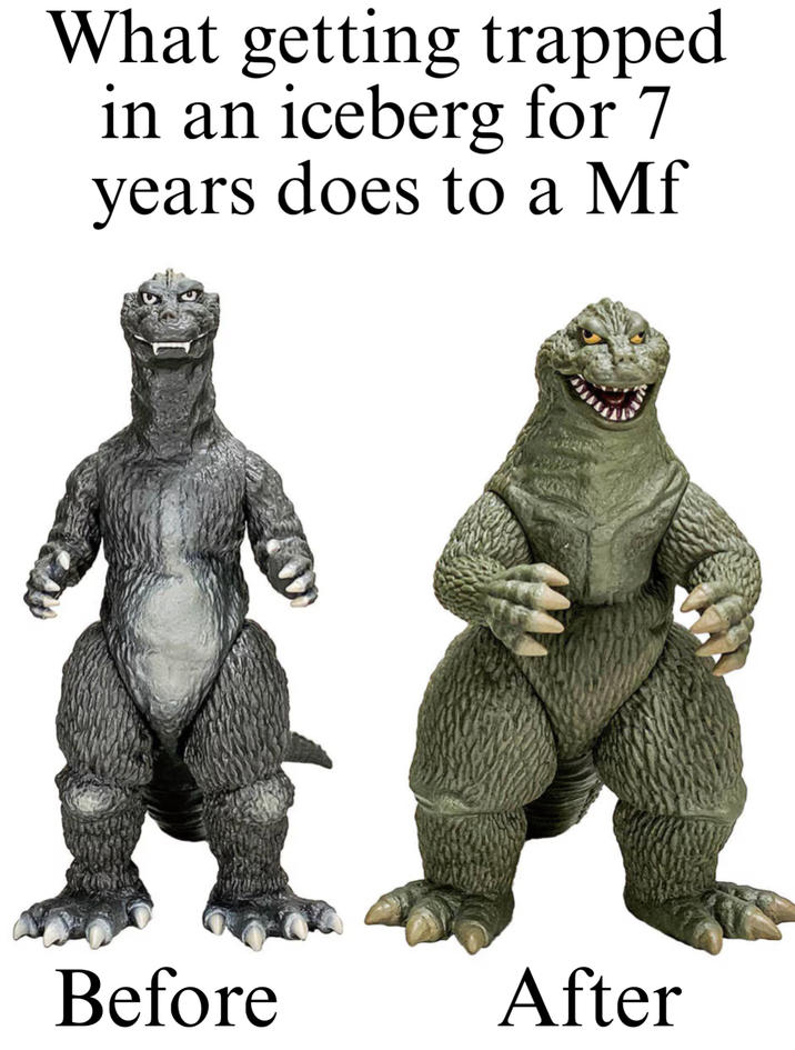 What getting trapped in an iceberg for 7 years does to a Mf Before After