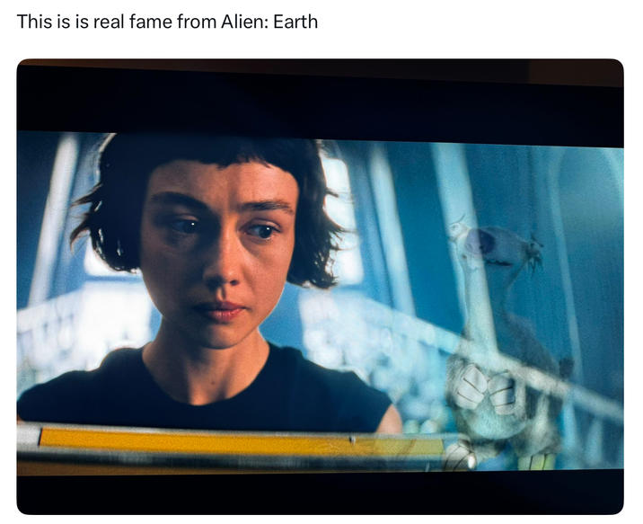 This is is real fame from Alien: Earth