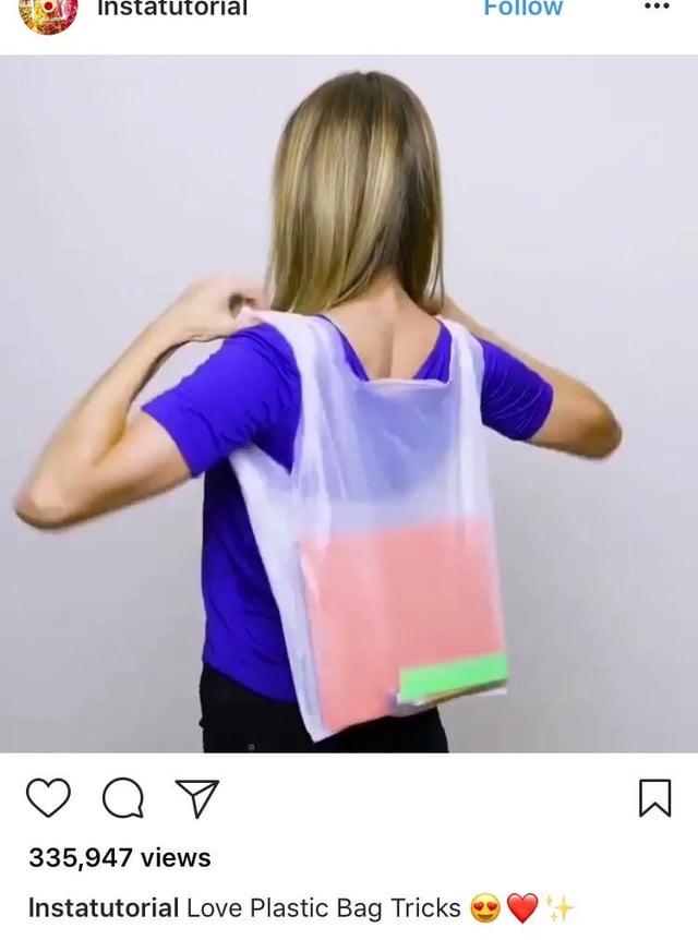 Q ☑ 335,947 views Instatutorial Love Plastic Bag Tricks Instatutorial Follow Σ
