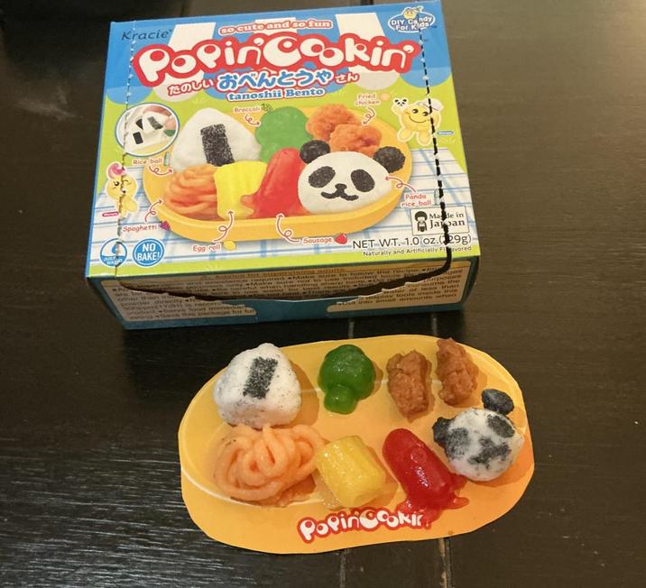Kracie So cute and so fun DIY Candy For Kids Popin Cookin たのしい おべんとうやさん tanoshii Bento Broccoli Fried chicken Rice ball Spaghetti JUSTD NO BAKE! Egg roll other than in directly powder dired is recom 500ppml17ve tood immedia product Sore package for fut Sausage Panda rice ball Made in Jaan NET WT. 1.0 oz.(29g) Naturally and Artificially Flavored ervising adultS How the recipe.free ges he consumthan wator of de this isplay tools inside wall amounts when cut into Popin Cokin