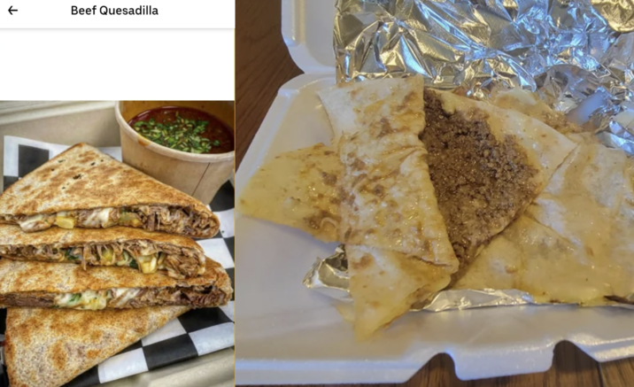 ↑ Beef Quesadilla