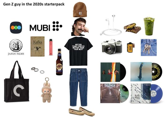 Gen Z guy in the 2020s starterpack JANUS FILMS C MUBI :: Kafka The Metamorphos HOTTER THAN YOUR EX BETTER THAN YOUR NEXT TRICK