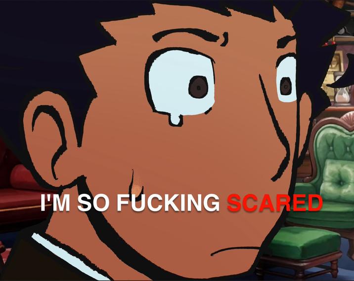 A "tweet":https://knowyourmeme.com/memes/sites/twitter-x using the I'm So F------ Scared "reaction image":https://knowyourmeme.com/memes/reaction-images a part of the "_Squid Game_ Edit Reaction images":https://knowyourmeme.com/memes/squid-game-edit-reaction-images.