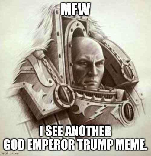 MFW I SEE ANOTHER GOD EMPEROR TRUMP MEME. imgflip.com