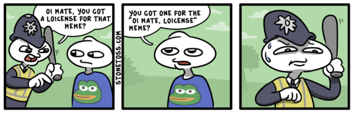 June 26th, 2018 'Loicense' Stonetoss Comic Webcomic artist Stonetoss posted a comic referencing the "Loicense" meme in June 2018.