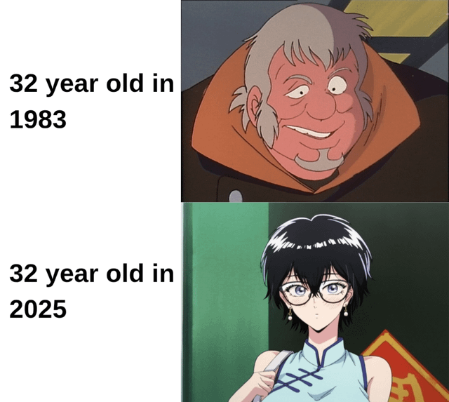 32 year old in 1983 32 year old in 2025