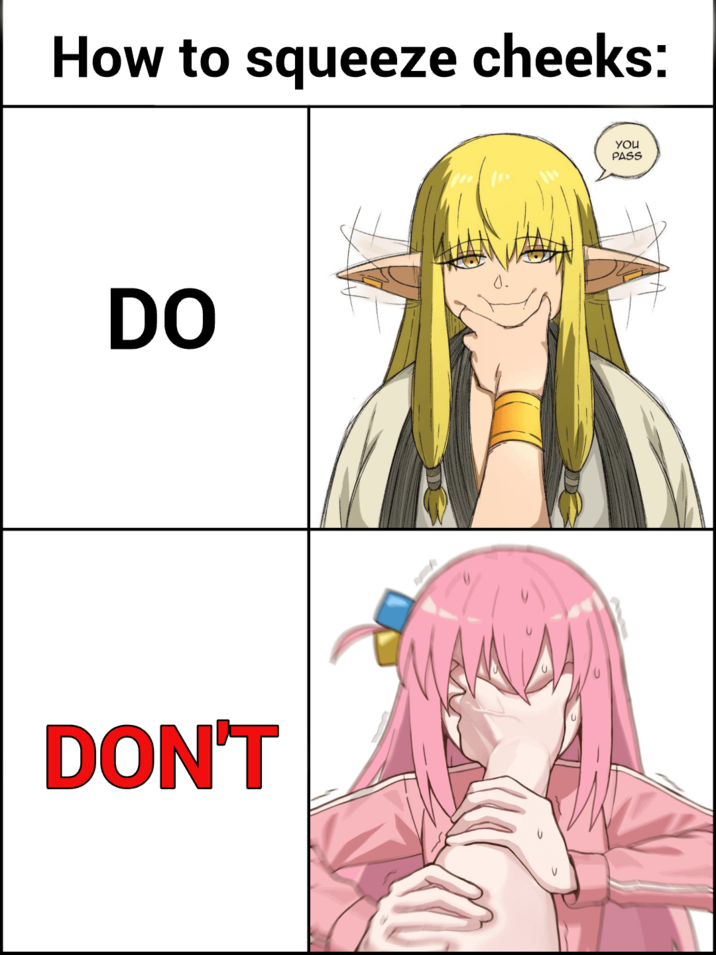 How to squeeze cheeks: DO DON'T you PASS