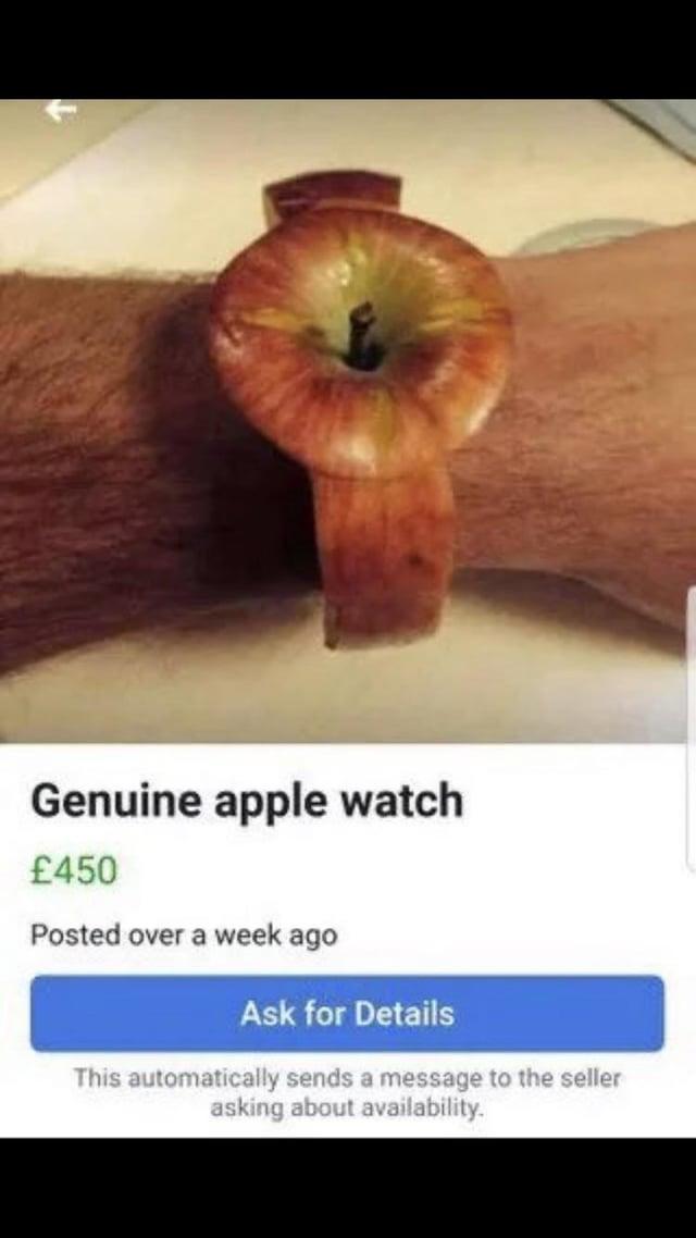 Genuine apple watch £450 Posted over a week ago Ask for Details This automatically sends a message to the seller asking about availability.