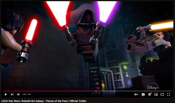 1:03/1:55 LEGO Star Wars: Rebuild the Galaxy - Pieces of the Past | Official Trailer B CC Disney+ HD