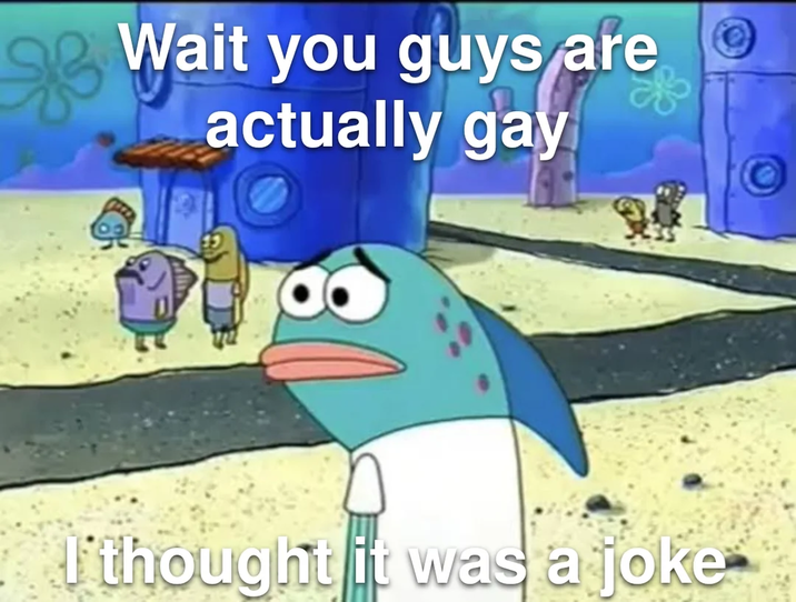 92 Wait you guys are actually gay Ithought it was a joke