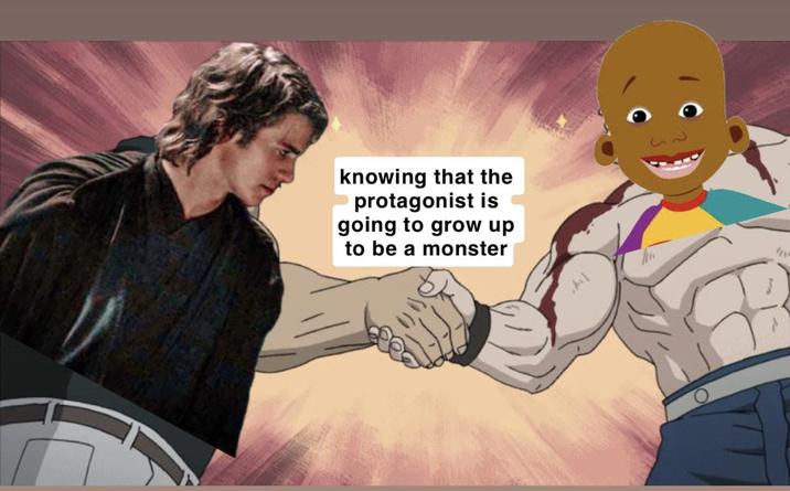 knowing that the protagonist is going to grow up to be a monster