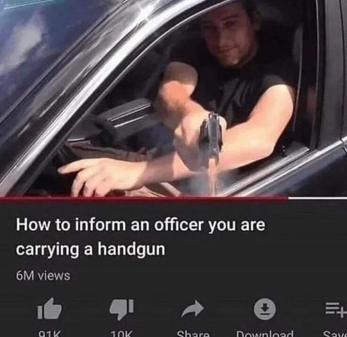 How to inform an officer you are carrying a handgun 6M views E+ 91K LOK Share Download Save