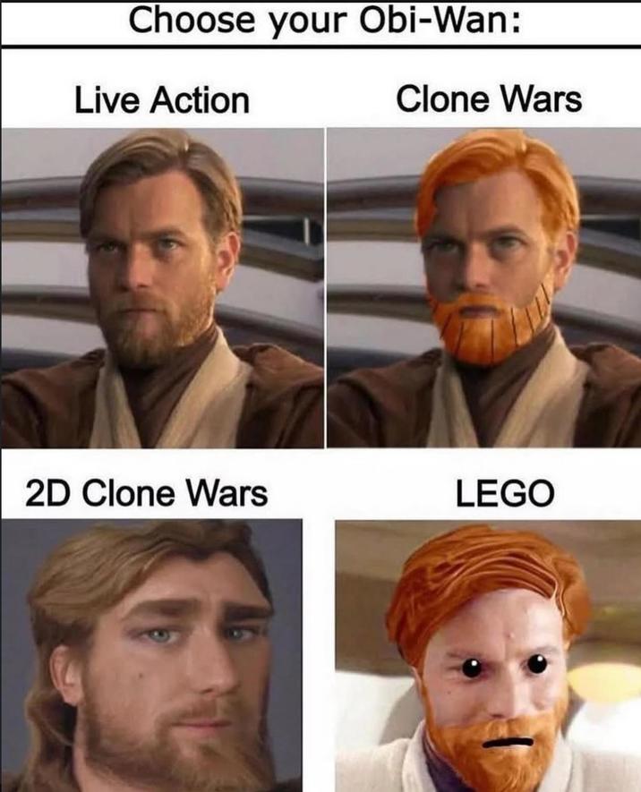 Choose your Obi-Wan: Live Action Clone Wars 2D Clone Wars LEGO