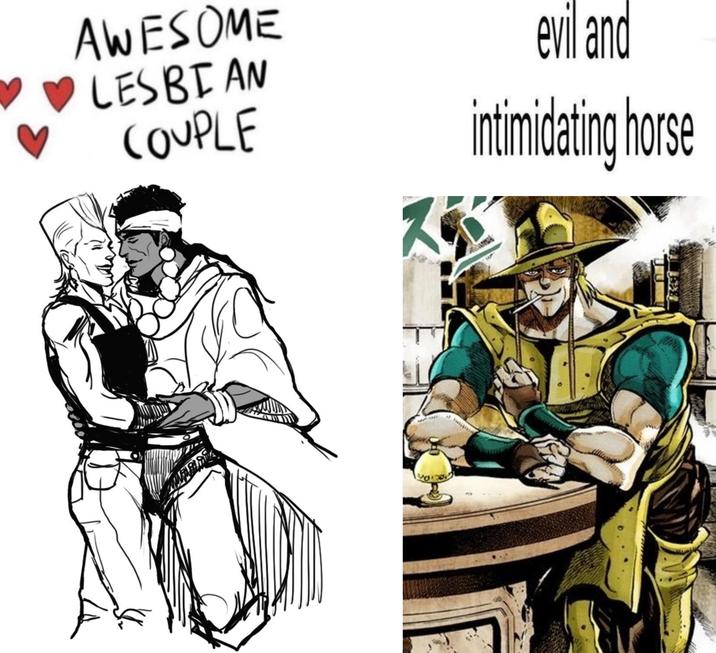 AWESOME LESBIAN COUPLE evil and intimidating hors