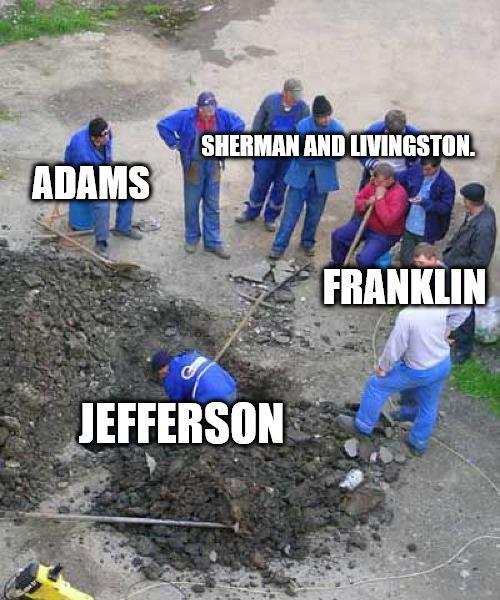 ADAMS SHERMAN AND LIVINGSTON. JEFFERSON FRANKLIN