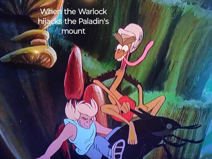 When the Warlock hijacks the Paladin's mount